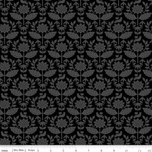 Riley Blake Designs Flour & Flower Wallpaper Black C14011-Black