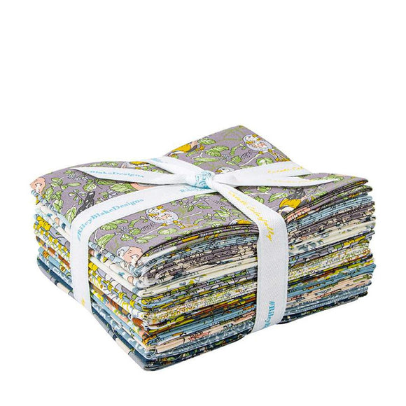 Riley Blake Designs Liberty Woodland Walk Misty Morning Fat Quarter Bundle 15 pieces measuring 18