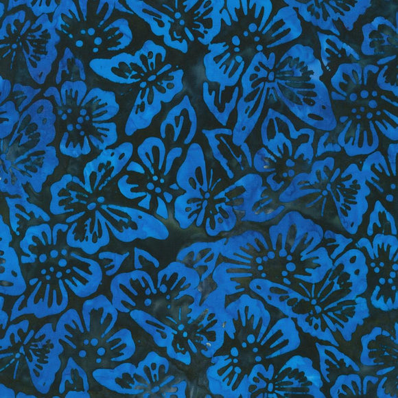 Robert Kaufman Fabrics Batiks Butterfly Habitat AMD-22383-9 Navy