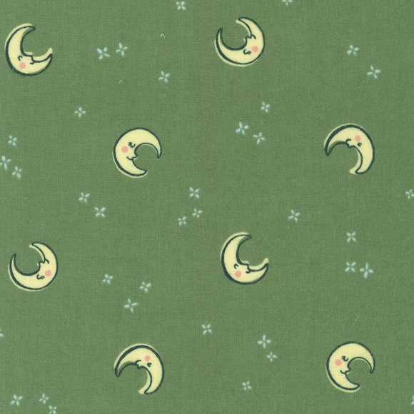 Robert Kaufman Fabrics Flannel Over the Moon Moss 21892-45