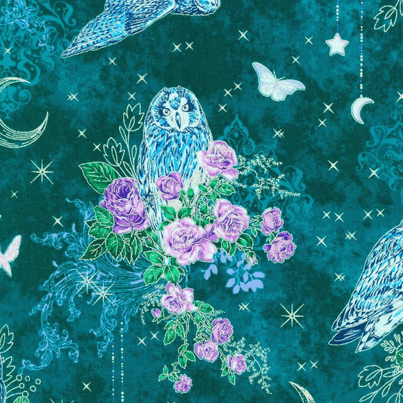 Robert Kaufman Fabrics Mystic Moon Teal SRKM-21634-213