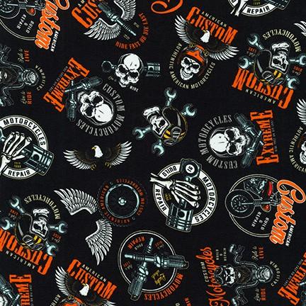 Robert Kaufman Fabrics On the Road SRKD-20203-2 Black