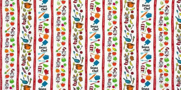 Robert Kaufman Fabrics Seuss Chef ADE-20391-1 White