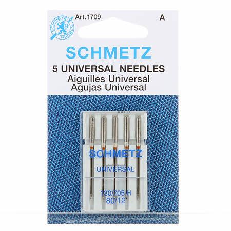 Schmetz Chrome Universal Needle 5 Count Size 80/12 #4009
