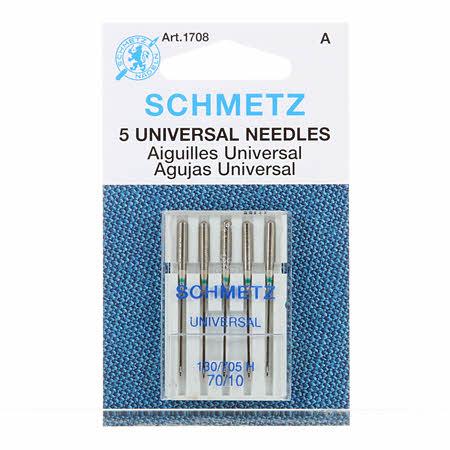 Schmetz Universal Machine Needle 5 Count Size 10/70 #1708
