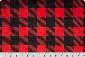 Shannon Fabrics Cuddle 3 Buffalo Check Scarlet/Black DR202390