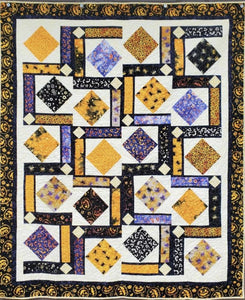 Spooky Maze Quilt Kit finished size 59"x71" pattern by Pine Tree Country Quilts