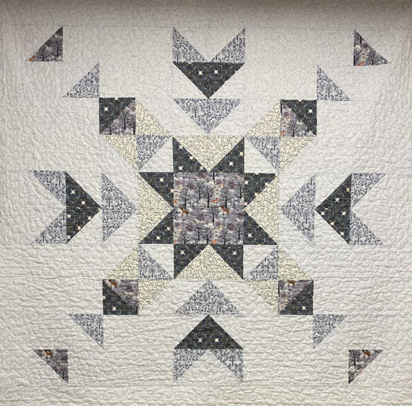 Star Flannel Quilt Kit finished Size 60