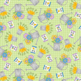 Studio E Fabrics Happy Spring Tossed Watering Cans E-6016-69