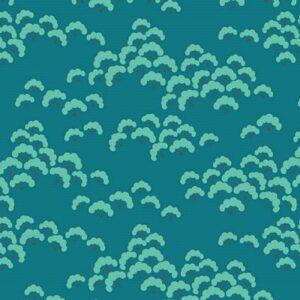Tilda Fabrics Bloomsville 100513 Cottonbloom Petrol