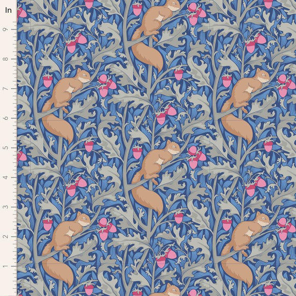 Tilda Fabrics Hibernation Squirrel Dreams Blue 100525