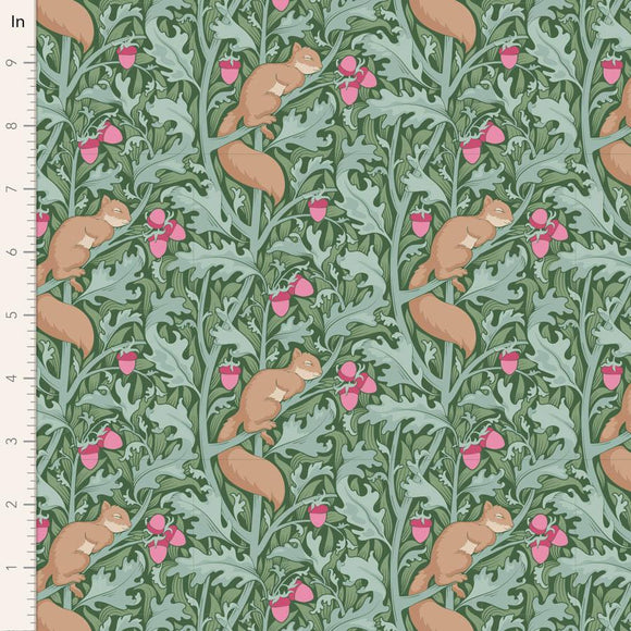 Tilda Fabrics Hibernation Squirrel Dreams Sage 100540
