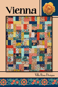 Vienna Quilt Pattern finished size 51"x60" by Villa Rosa Designs