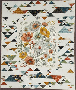 Wildflower Walk Quilt Kit finished size 62"x75" pattern by Fancy That Design House