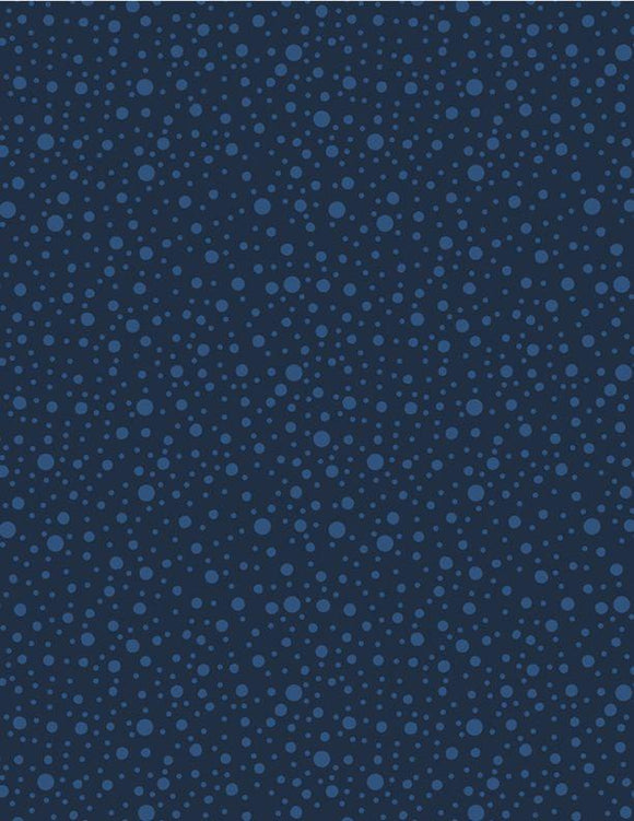 Wilmington Fabrics Essentials Dotty Dots Navy on Navy 1817 39090 444
