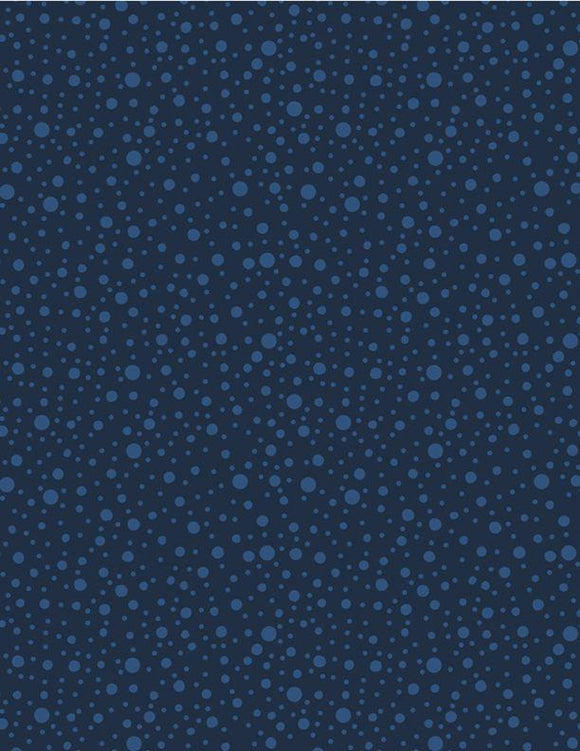 Wilmington Fabrics Essentials Dotty Dots Navy on Navy 1817 39090 444