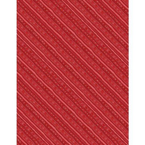 Wilmington Prints Baby It's Gnomes Out Diagonal Stripe Red  3023-39807-333