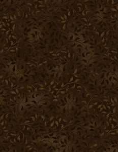 Wilmington Prints Essentials Climbing Vine Dark Brown 1887-38717-229