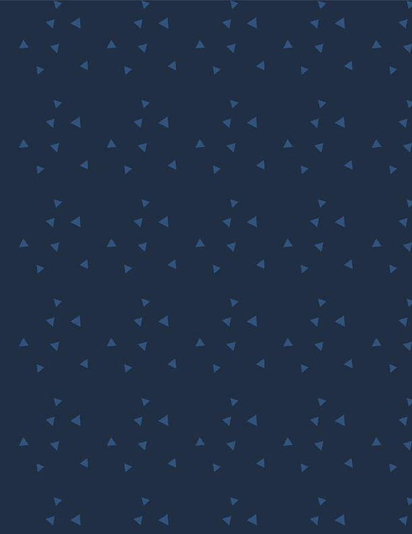 Wilmington Prints Essentials In The Navy Tossed Triangles Navy On Navy 1817 39103 444