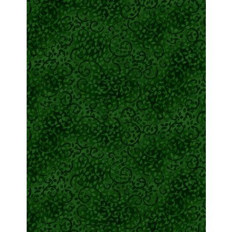 Wilmington Prints Essentials Leafy Scroll Medium Dark Green 1402-26035-797