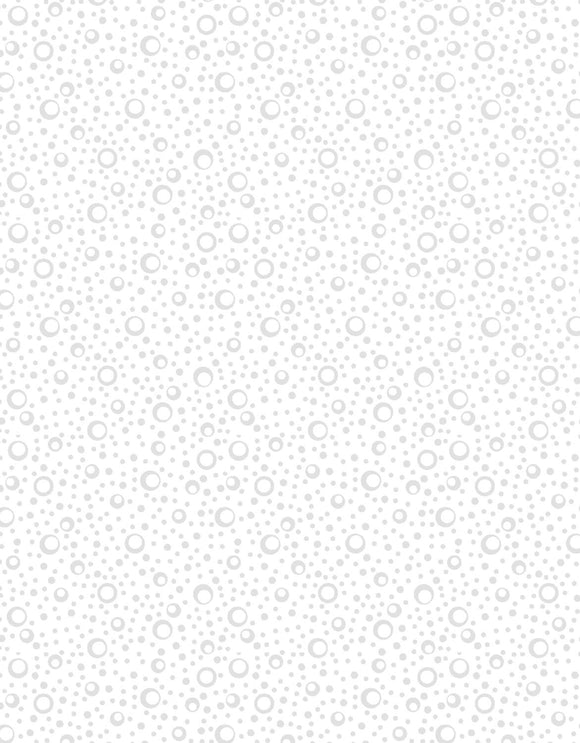Wilmington Prints Essentials White-Lite Bubbles White On White 1817 39123 100