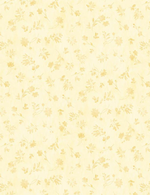 Wilmington Prints Fields Floral Silhouettes Yellow 1409-86502-555