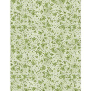 Wilmington Prints Gnome & Garden Leaf Toss Green  3023-39778-717