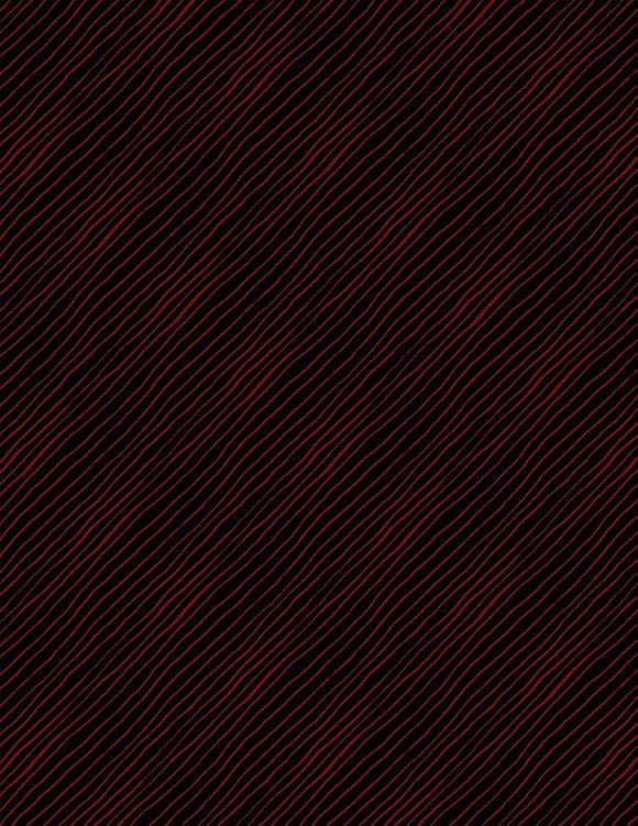 Wilmington Prints Happy Heart Diagonal Stripe  Black  3052-13806-993