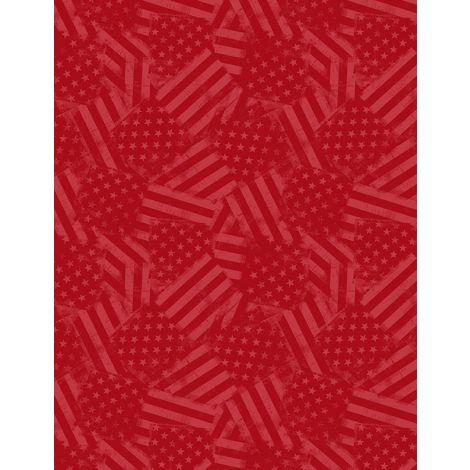 Wilmington Prints Hearts Anthem Flag Texture Red  1031-84480-333