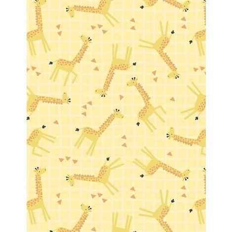 Wilmington Prints Hello Sunbeam  Giraffe Toss Yellow 3054 24504 558