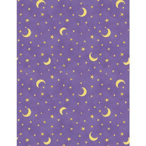 Wilmington Prints The Boo Crew Stars & Moons Toss Purple  3023-39796-650