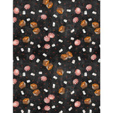 Wilmington Prints Time for Hot Cocoa Candy Toss Black  3046-30525-923