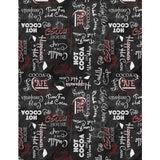 Wilmington Prints Time for Hot Cocoa Word Toss Black 3046-30526-913