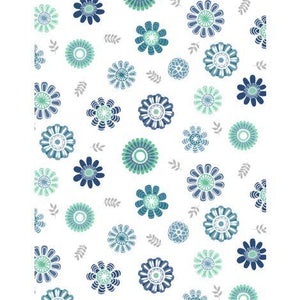 Wilmington Prints Windsong Meadows Blossoms Toss  White  3053-11602-174