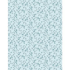 Wilmington Prints Winsome Critters Leaf Toss Blue 3060-36258-440