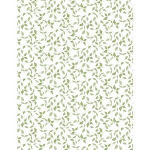 Wilmington Prints Winsome Critters Leaf Toss Green 3060-36258-170