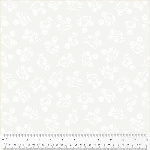 Windham Fabrics Clover & Dot Clover White on White 53863-10