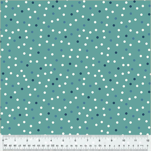 Windham Fabrics Clover & Dot Polka Dot Soft Teal  53867-3