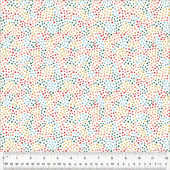 Windham Fabrics Clover & Dot Scattered Petals White  53866-1