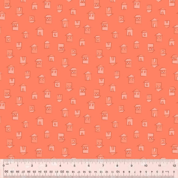 Windham Fabrics Color Club Little Village Papaya 53300-2