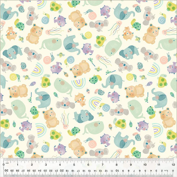Windham Fabrics Count on Me Counting Friends Ivory 53898-1