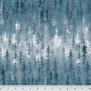 Windham Fabrics Majestic Pine Forest  Blue  53742-5